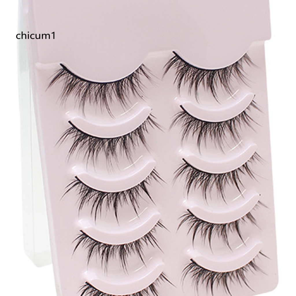 Set 5 Cặp Lông Mi Giả Cong Tự Nhiên Không Gây Kích Ứng