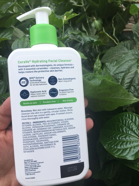 Sữa rửa mặt CERAVE cho da thường và da khô CERAVE Hydrating Cleanser 355ml | BigBuy360 - bigbuy360.vn
