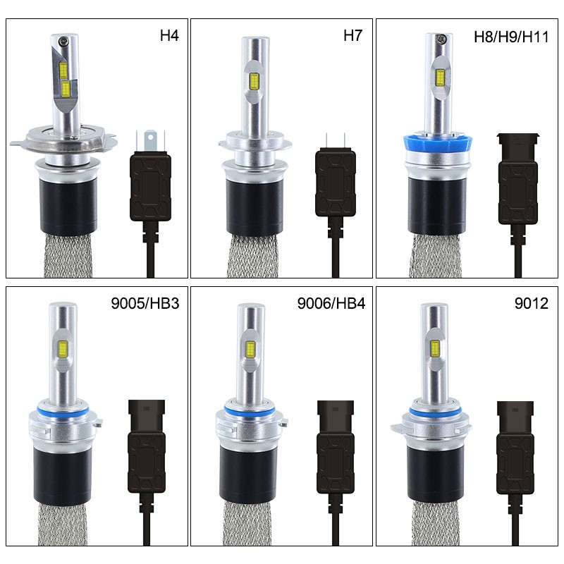 Led H4 H11 HB3 HB4 9005 9006 CSP siêu sáng chỉnh tiêu cự 360 độ.