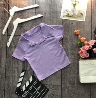 áo croptop cổ bẻ