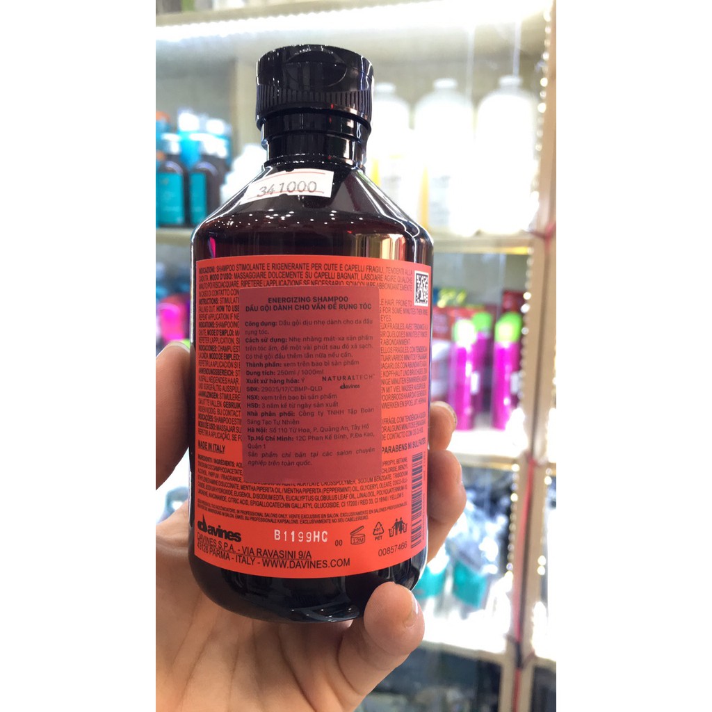 DẦU GỘI CHỐNG RỤNG DAVINES NATURALTECH ENERGIZING 250ml