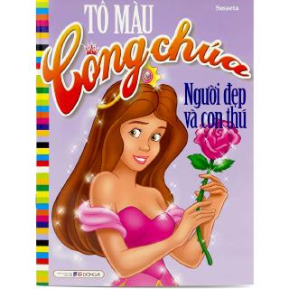 Sách - tô màu công chúa - người đẹp và con thú