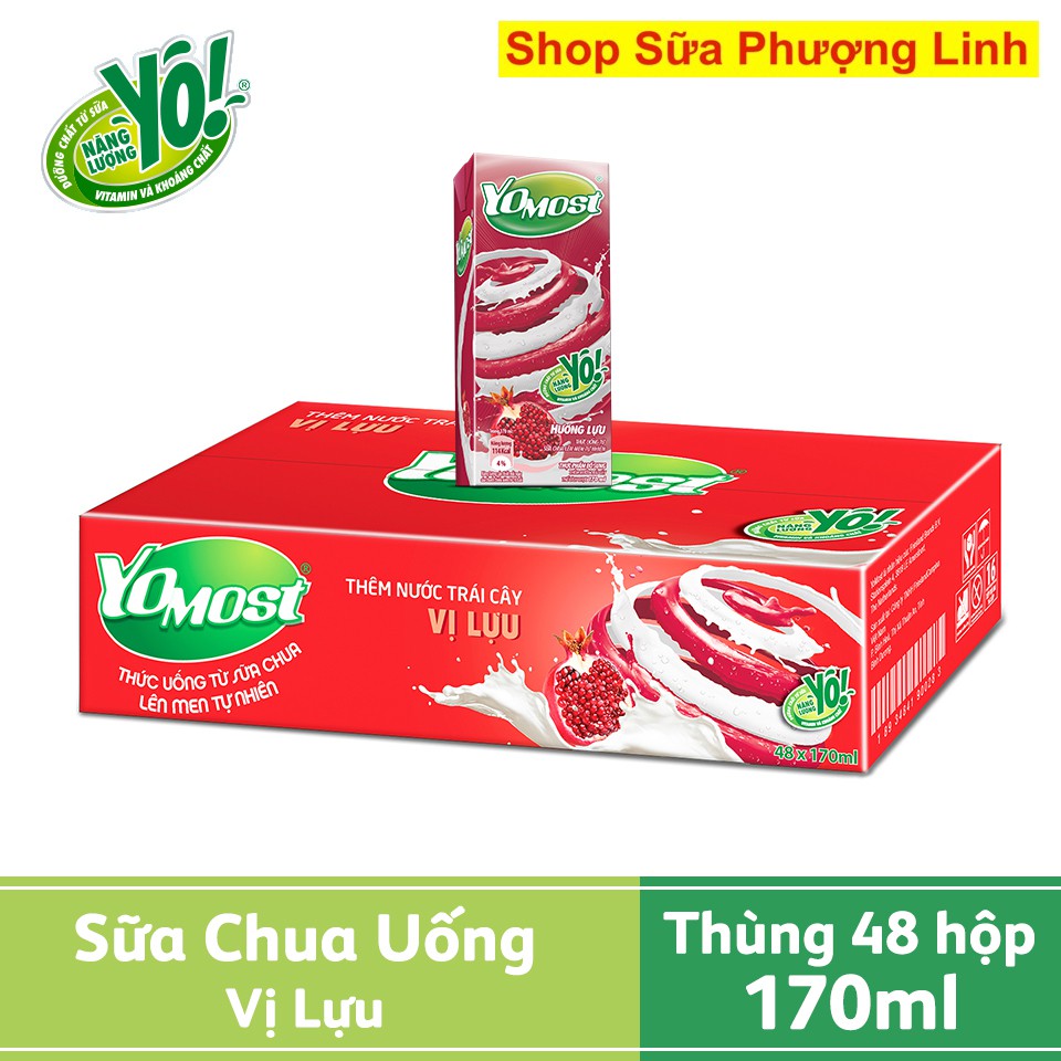 Thùng 48 hộp sữa Yomost 170ml (Đủ Vị )