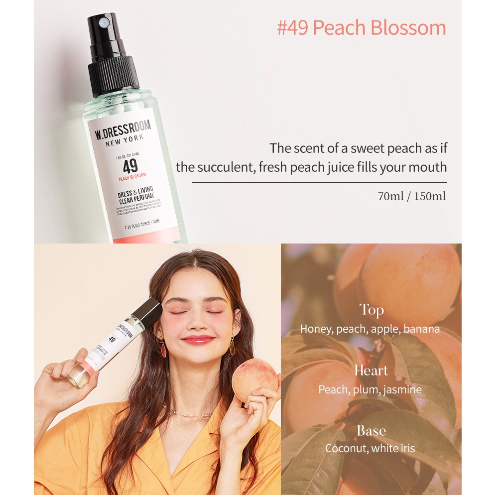[70/150ml] Xịt thơm W Dressroom Dress & Living Clear Perfume | BigBuy360 - bigbuy360.vn