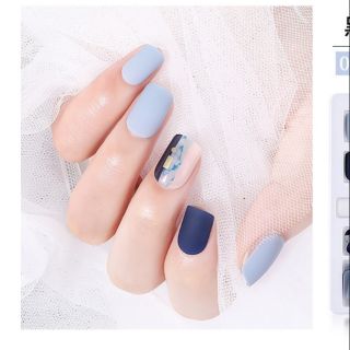 Bộ 30 móng tay giả kèm keo +dũa + giấy làm sạch móng0