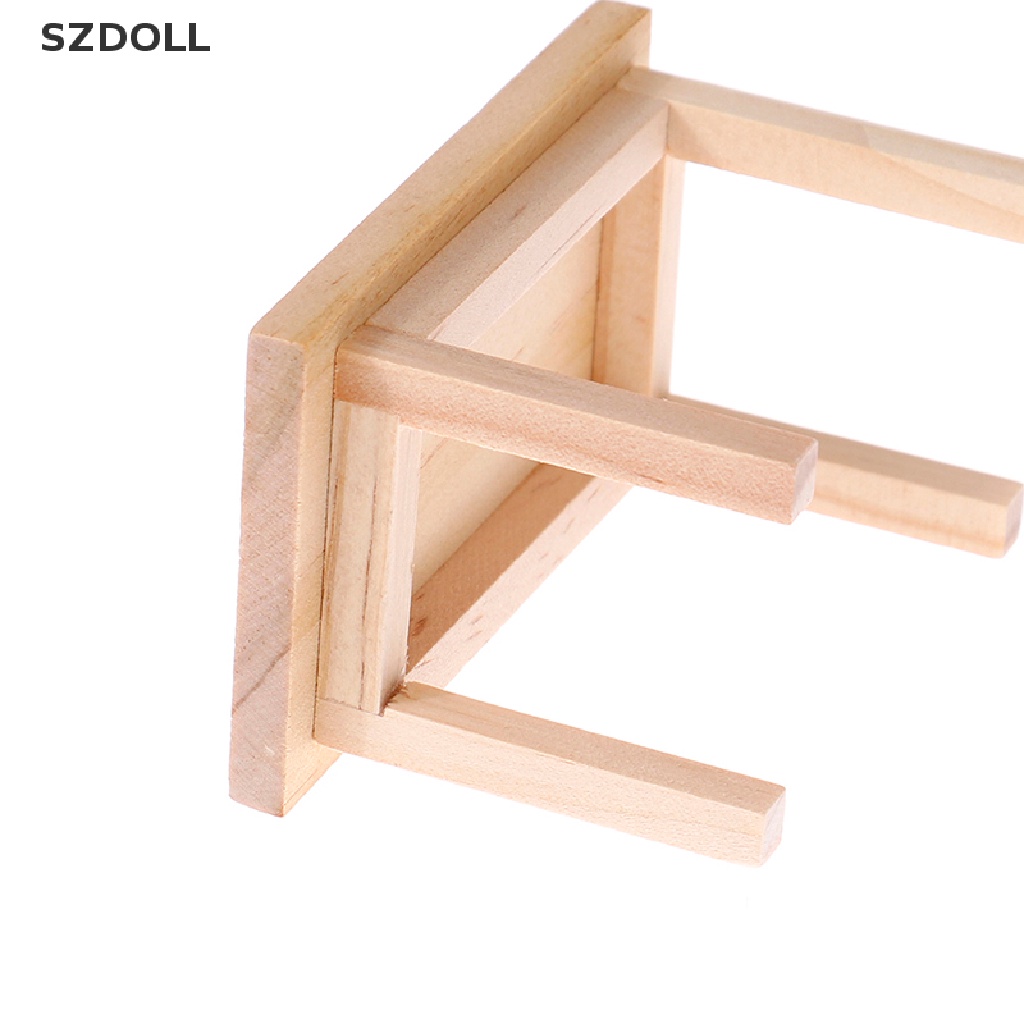 Mô hình bàn gỗ mini trang trí nhà búp bê tỉ lệ 1:12