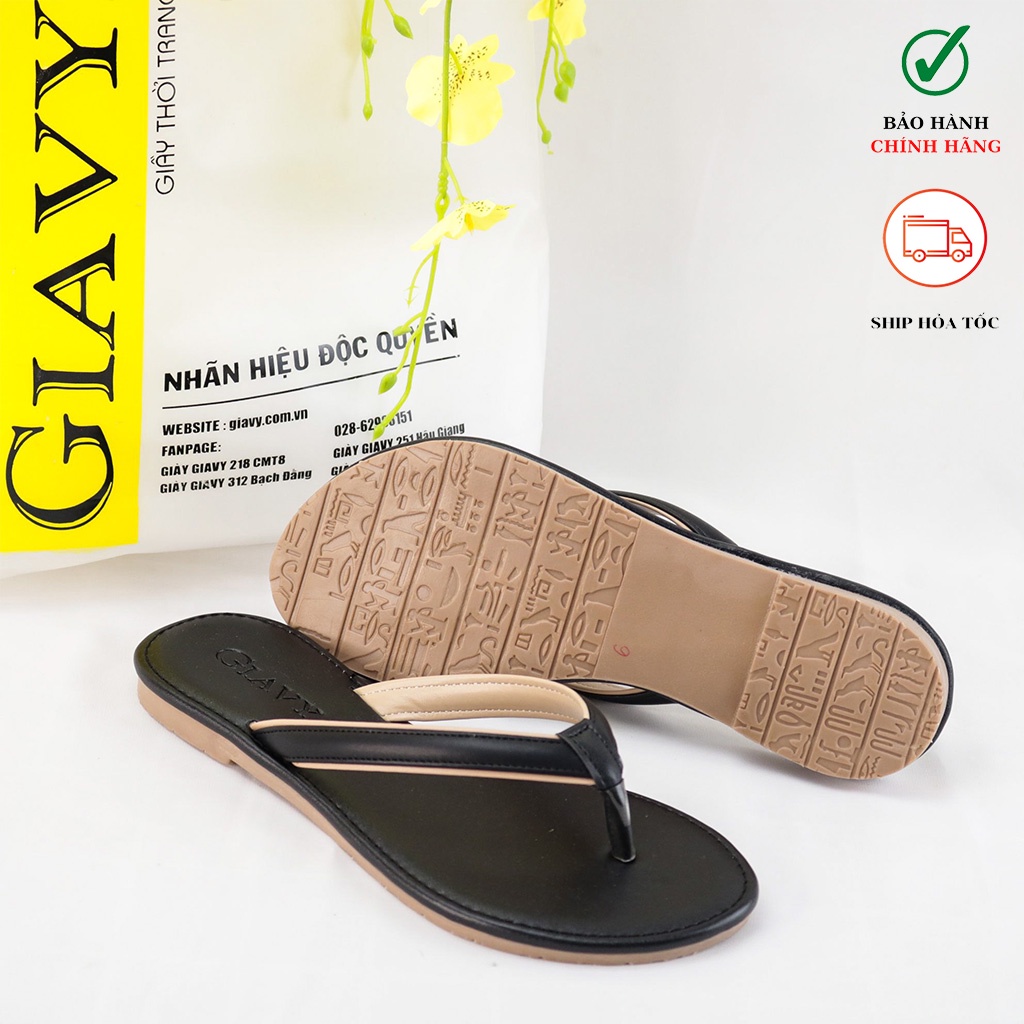 Dép kẹp nữ quai mảnh phối màu NK131 - GIÀY GIAVY