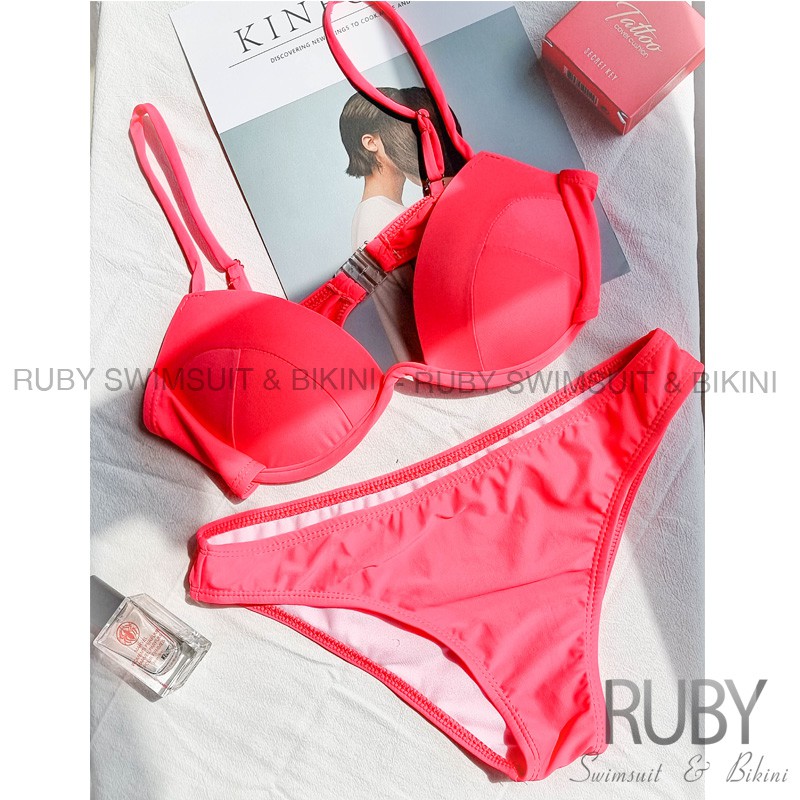 Bikini Đồ Bơi 2 Mảnh Gọng Cứng RUBY 4 Màu Nâng Ngực Freesize &lt;55kg R11