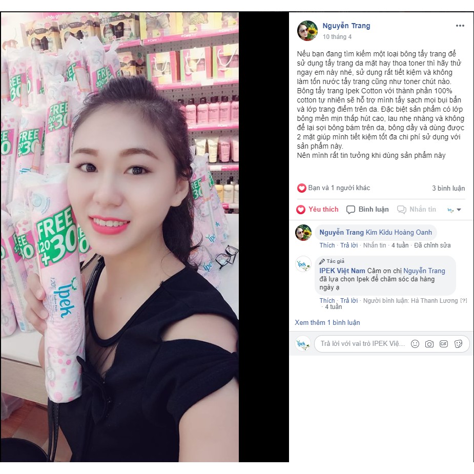 [150M] Bông Tẩy Trang Ipek Thổ Nhĩ Kỳ 150 (120 + 30) Miếng - bông tẩy trang | BigBuy360 - bigbuy360.vn