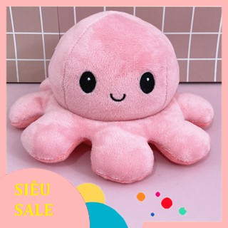 [FREESHIP] Gấu Bông Bạch Tuộc Cảm Xúc có 2 mặt khác nhau, nhiều màu, kích thước 22cm
