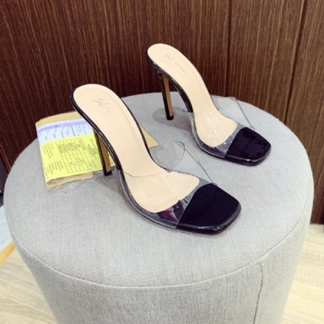 [Hàng sẵn] Giày cao gót nữ 10 phân quai ngang trong suốt, form lên chân chuẩn bền đẹp | BigBuy360 - bigbuy360.vn
