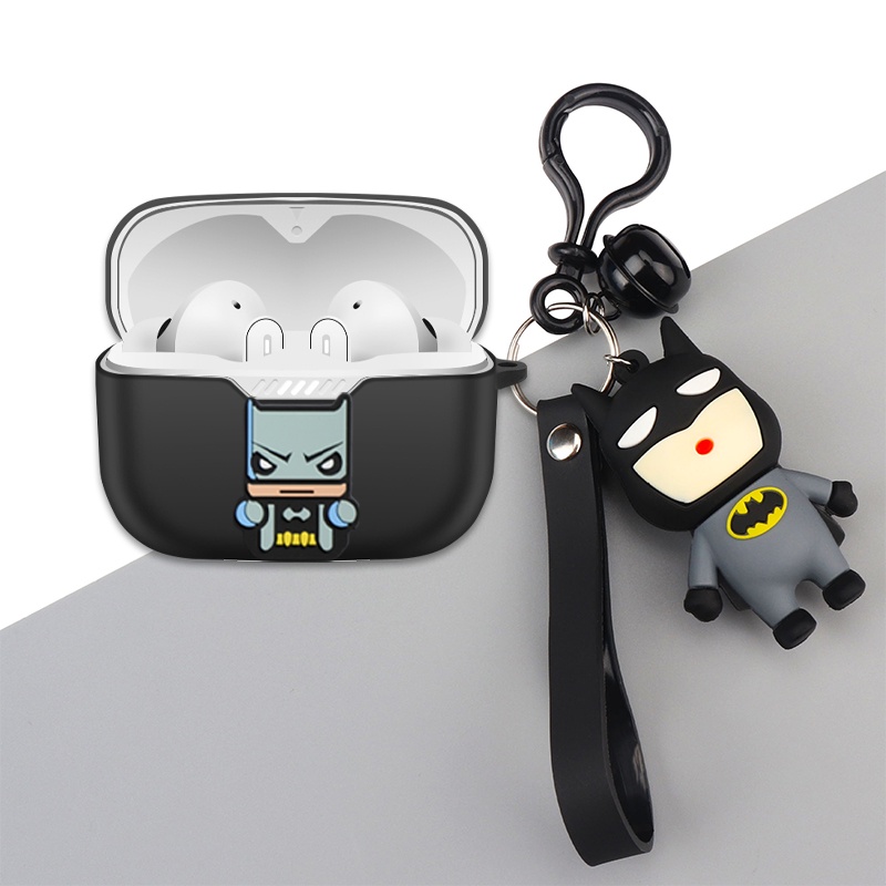 JBL T230NC TWS Case Cartoon Keychain Pendant JBL T230 Silicone Soft Shell Cover Cute Crayon Shin-chan Pendant JBL T130NC TWS Headphone Case Cover Shockproof Shell Cover JBL T130 Cover