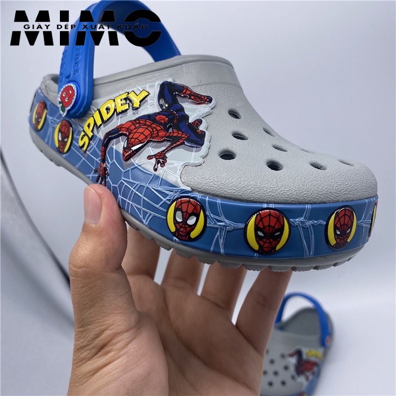 [Tặng 10 jibit] - Dép sục Cross 3D hình nhện siêu êm nhẹ, chống trơn trượt cho bé trai