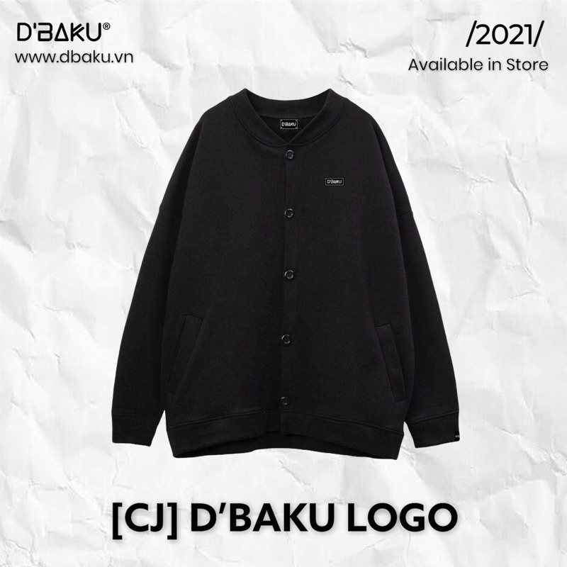 Áo Cardigan nỉ D'Baku Basic Logo (tặng kèm túi Tote)