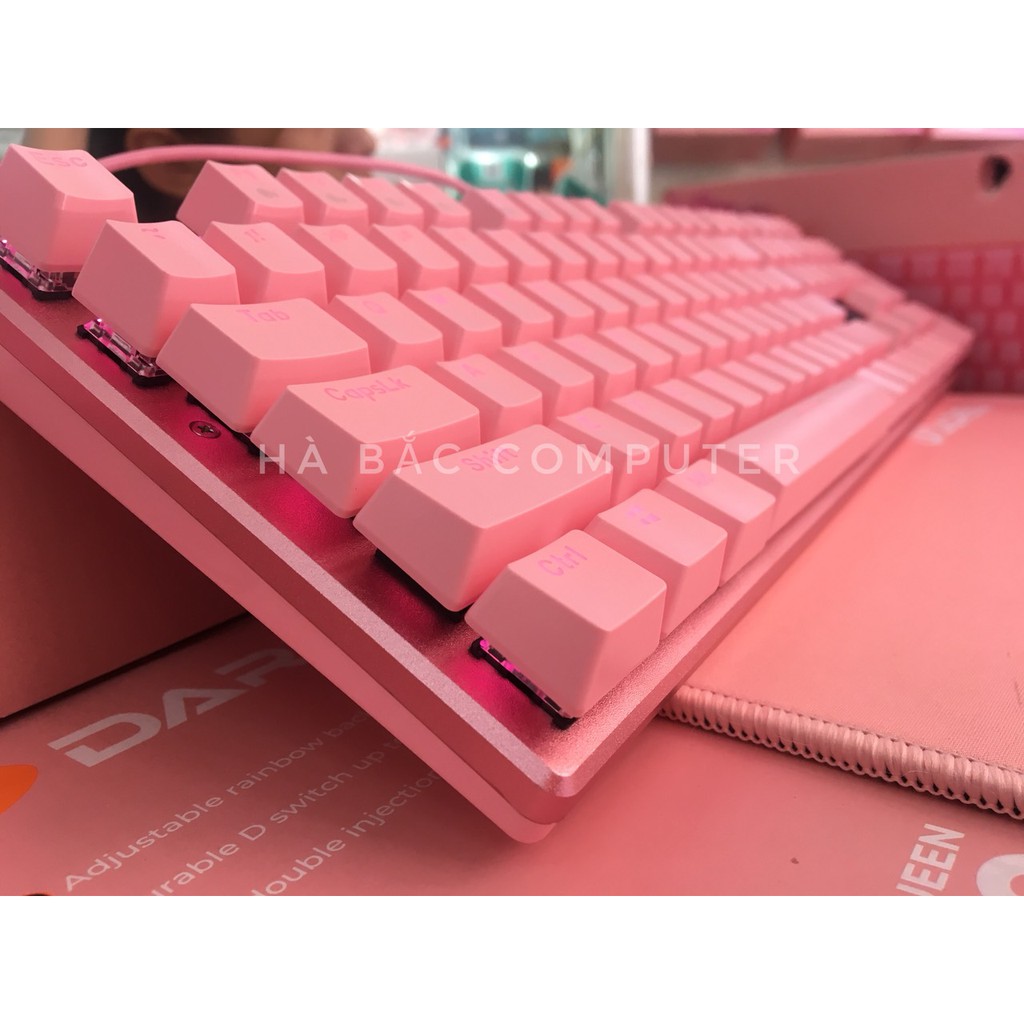 Combo Bộ Bàn Phím + Chuột + Tai Nghe + Lót Di Chuột Màu Hồng DAREU - Bộ bàn Phím Chuột Gaming Màu Pink | WebRaoVat - webraovat.net.vn