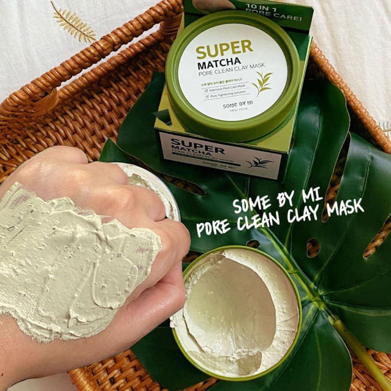 Mặt Nạ Đất Sét Trà Xanh Some By Mi Giảm Dầu Thu Nhỏ Lỗ Chân Lông Super Matcha Pore Clean Clay Mask - 100g