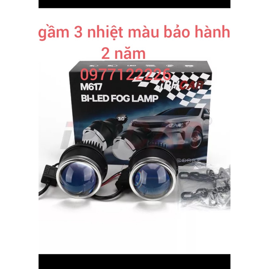 Đèn 2 quả bi gầm ô tô iphcar 617-618 3 nhiệt màu 3400k-5500k-6000k bảo hành 2 năm