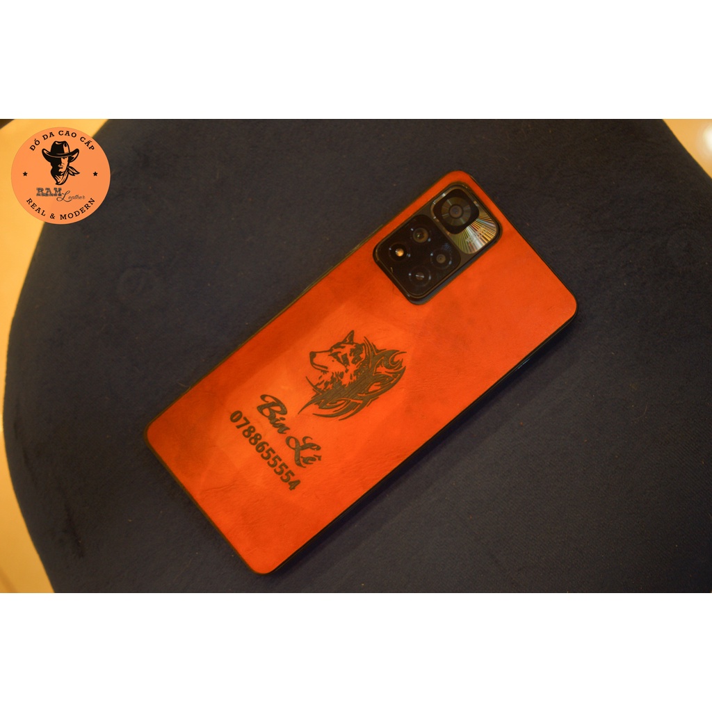 Tấm dán lưng điện thoại Xiaomi da bò vegtan - RAM Leather