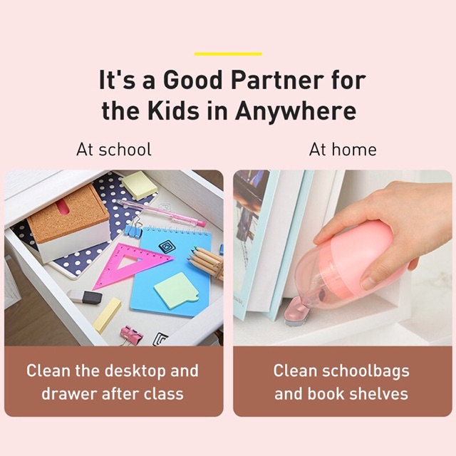 Máy Hút Bụi Baseus C2 Mini Không Dây Cầm Tay Để Bàn Tiện Dụng | BigBuy360 - bigbuy360.vn