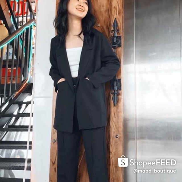 [Mã SKAMFSW175 giảm 10K đơn 50K] ÁO VEST NỮ ĐEN TRƠN