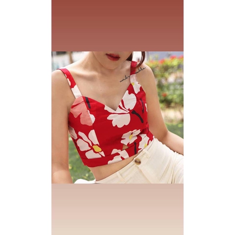 Pass quần Sò Vintage, áo croptop 2 dây