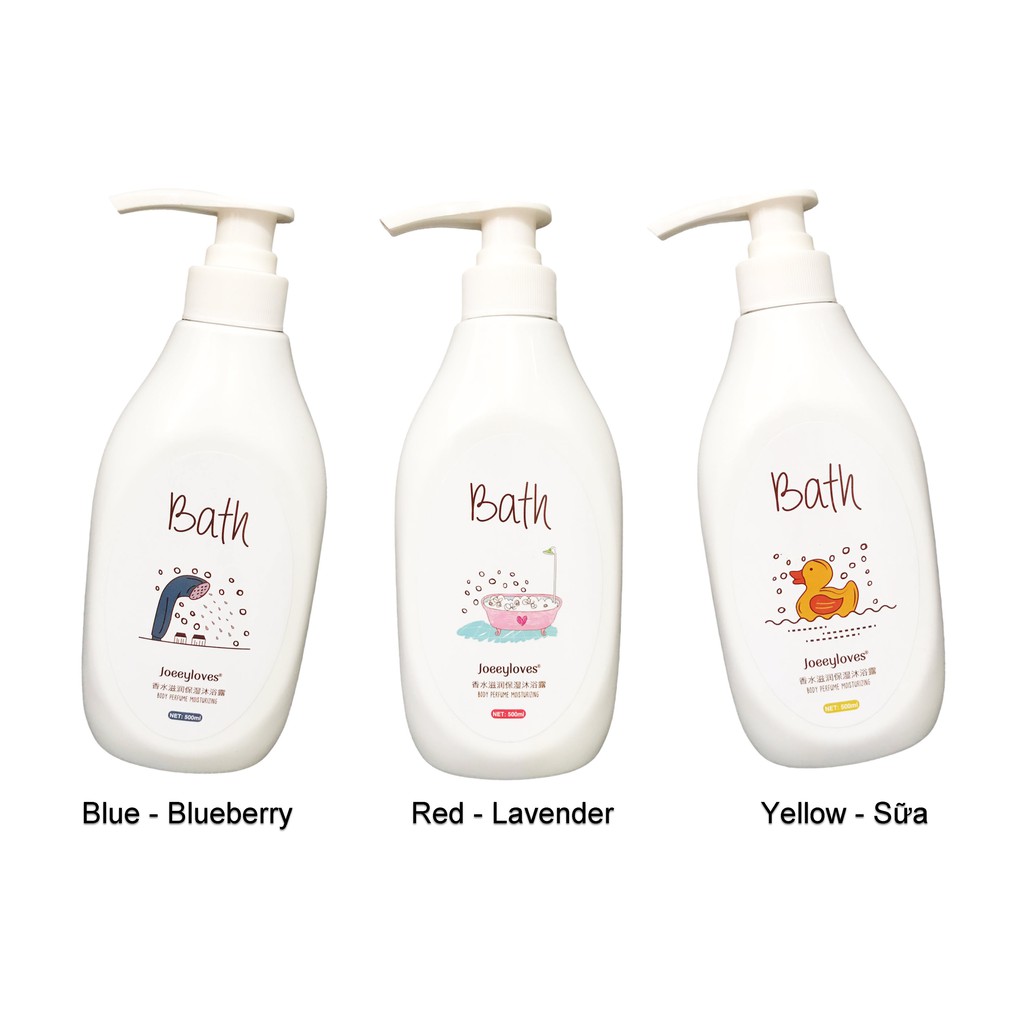 Sữa Tắm Hương Nước Hoa Bath (500ml) Dịu Nhẹ Cho Mẹ Và Bé Tươi Mát, Dưỡng Ẩm, Giữ Ẩm, Trắng Da Nội Địa Trung Chính Hãng