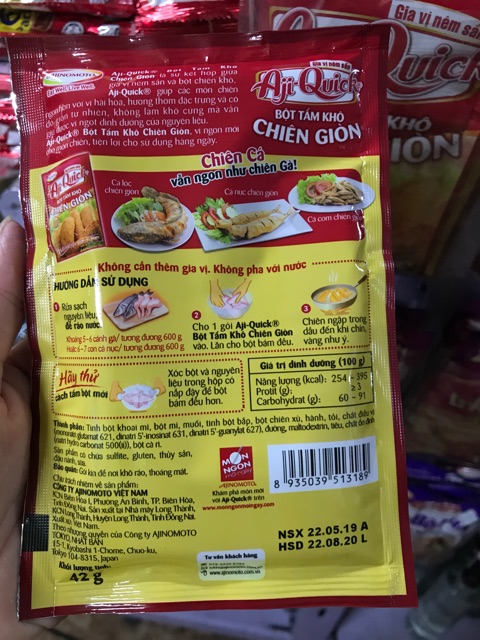 Bột Tẩm Khô Chiên Giòn Aji Quick 42g | BigBuy360 - bigbuy360.vn