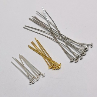 Đinh bạc 925 đầu tròn chữ T - xiên hạt - làm trang sức handmade DIY