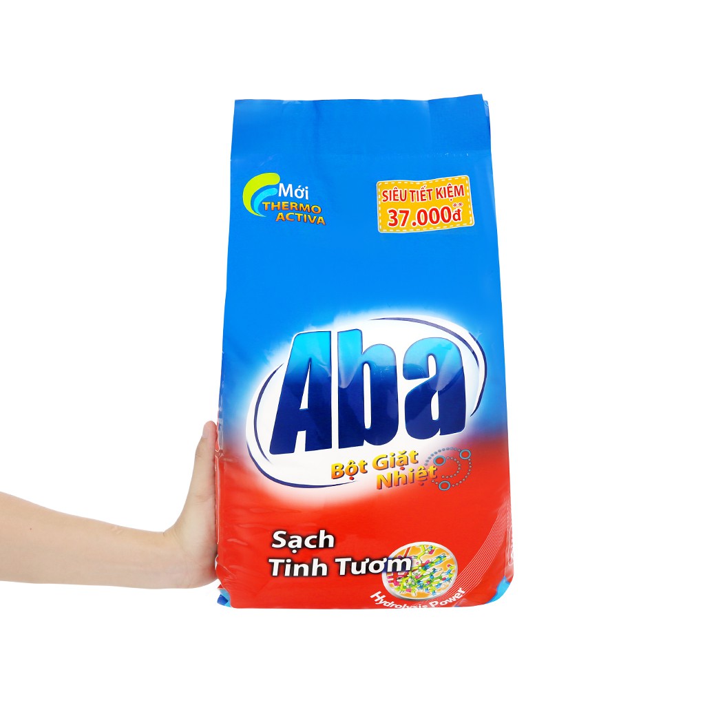 Bột Giặt Nhiệt Aba Trắng Sạch Tinh Tươm 6KG