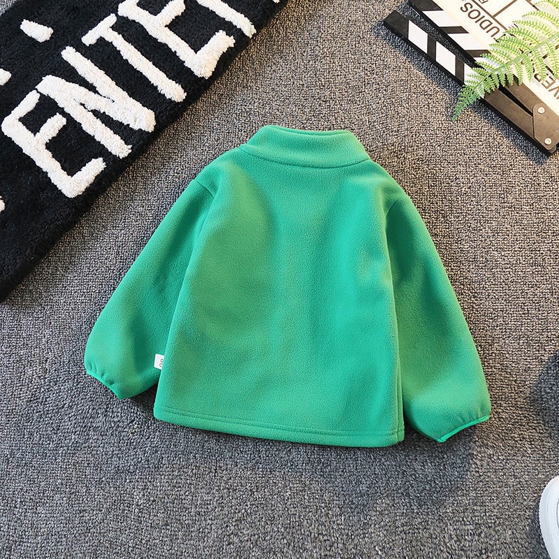 Áo Khoác Lông Cừu Tay Dài Thời Trang Thu Đông 2022 Dành Cho Bé Trai