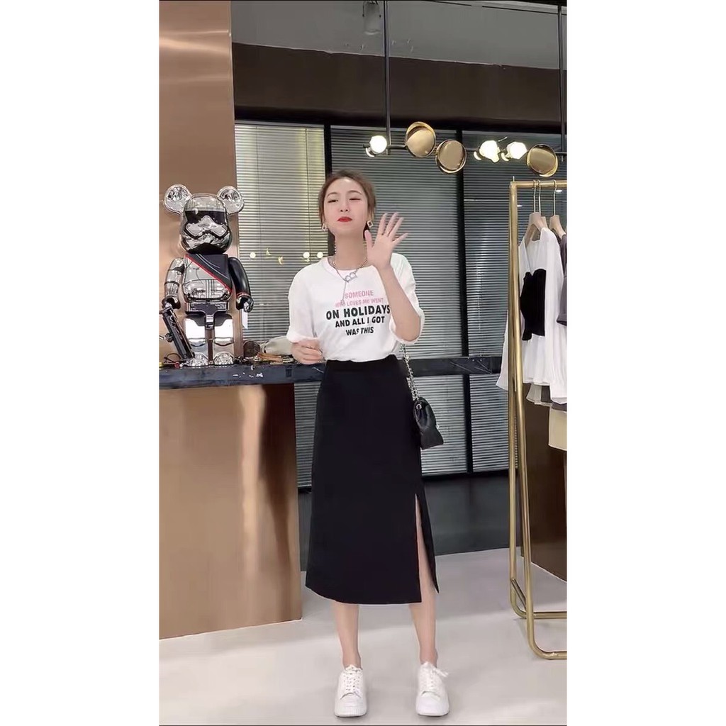 [ Mã FAMAYWA giảm 10K đơn 50K] 💃 Chân Váy Midi Nữ Dài Xẻ Vạt Cạp Cao | BigBuy360 - bigbuy360.vn