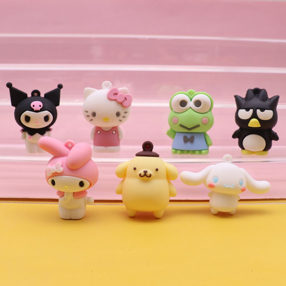 Móc khóa PVC hình chó Cinnamon hoạt hình dễ thương DIY