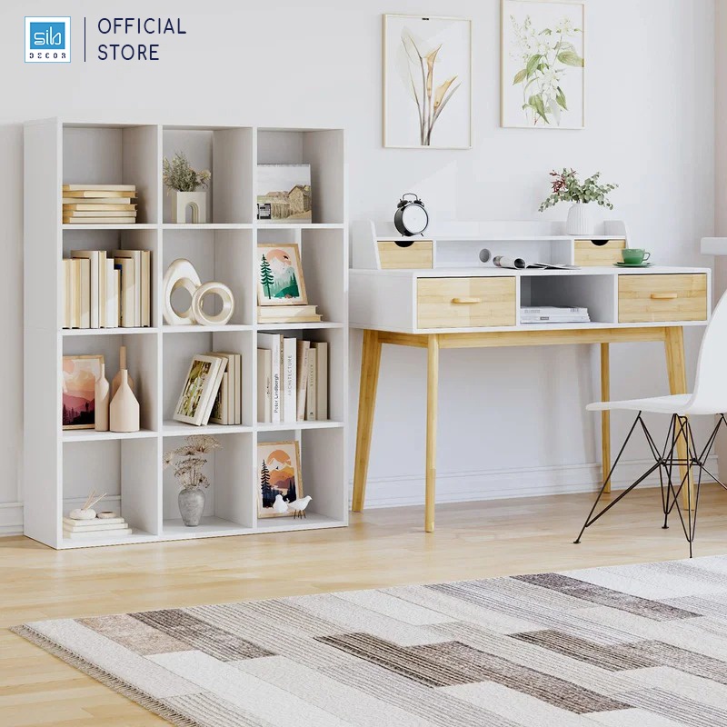 Kệ Sách Cube Thương Hiệu SIB Decor Kích Thước 120 x 90.5 x 30cm