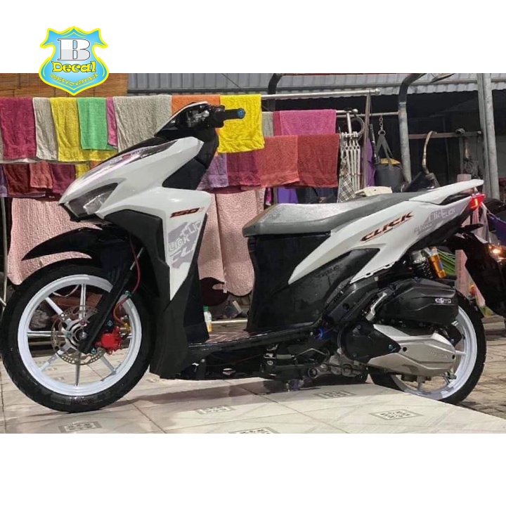 ( Quí khách vui lòng mang ra tiệm cho thợ dán ) Tem CLICK 150 xám trắng