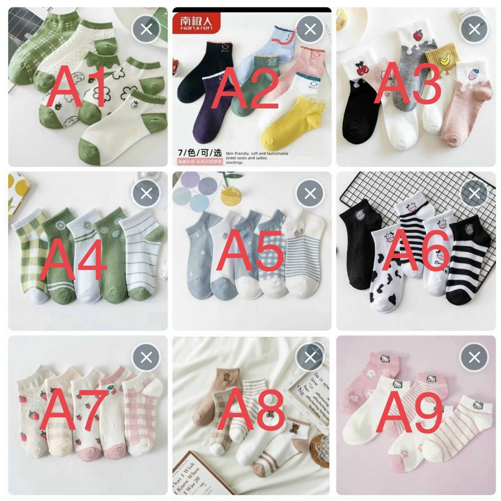 Set 5 đôi tất len Hàn Quốc (Nhiều mẫu)