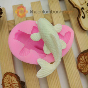 Khuôn silicon 3D cá chép 75 x 23 mm
