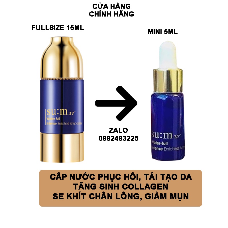 Lọ Tinh Chất Vàng Sum Xanh Intense Enriched Ampoule Huyết Thanh Đậm Đặc Siêu Căng Bóng Tái Tạo Da