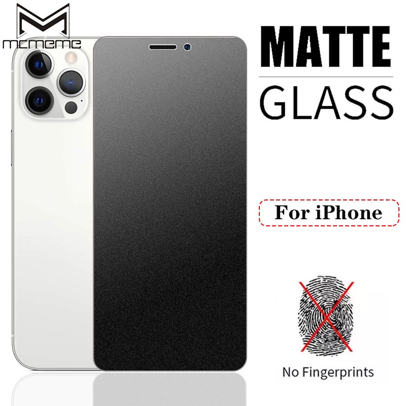 Kính cường lực chống vân tay mặt nhám cho For IPhone 13 14 12 Mini 11 Pro X Xs Max XR 6 6s 7 8 Plus