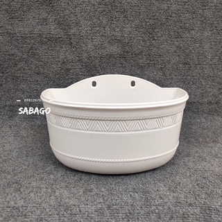 Chậu ốp tường bán nguyệt size trung