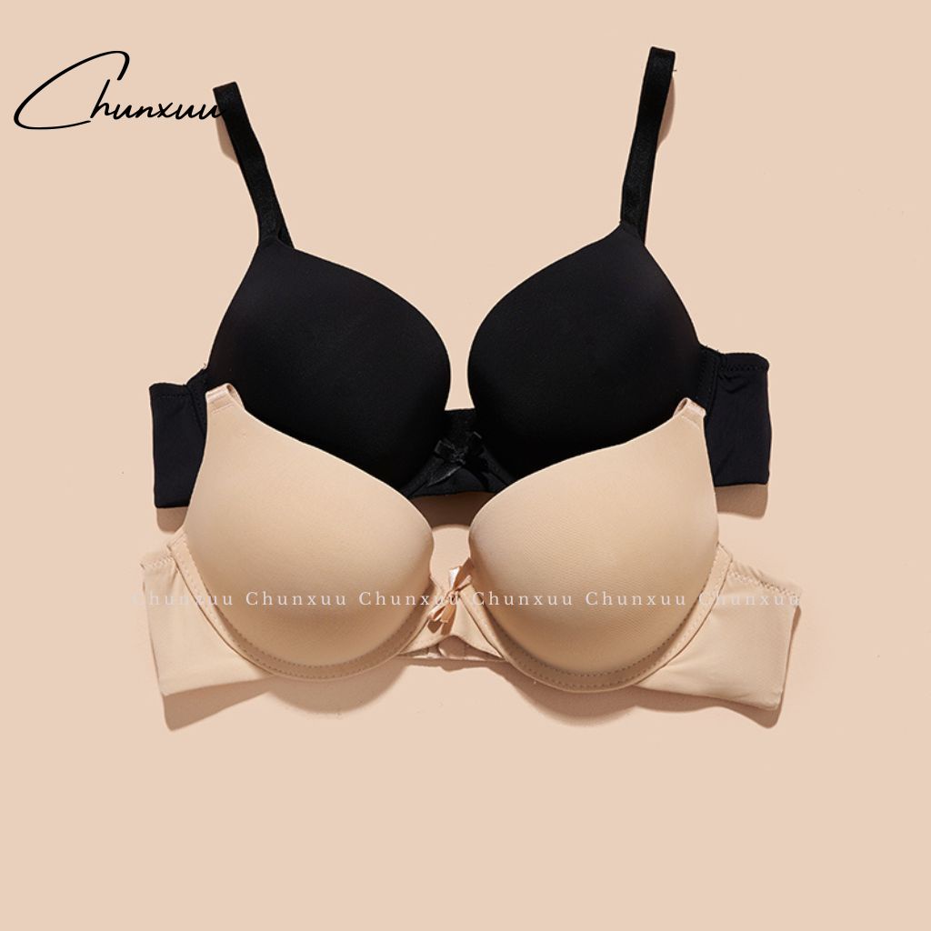 Áo lót nữ đúc su đệm vừa có gọng CHUNXUU, thiết kế đệm kép siêu nâng đẩy ngực - AV30