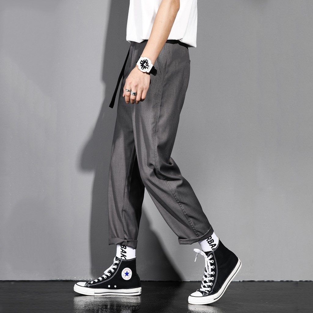 Quần Baggy Nam Kiểu Quần Tây Âu Chinos Trơn JOGGER NAM 9000066