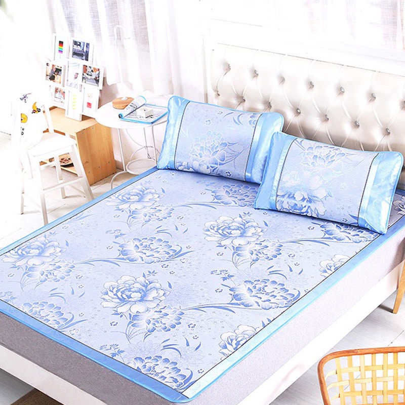 ♛Bộ Thảm Trải Giường Bằng Lụa Mát Kích Thước 0.9M 1.2M 1.8m 1.5m