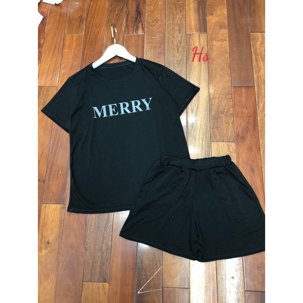 Set bộ đùi in chữ Merry'chất liệu cotton (HS-44H)
