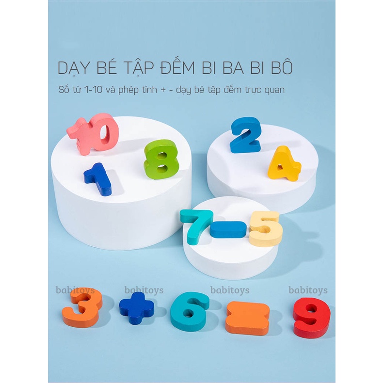 Bộ Bảng Gỗ Câu Cá Và Ghép Hình Học, Chữ Số, Chữ Cái, Phương Tiện cho bé 5in1, 6in1, 7in1