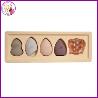 Set bông mút trang điểm hold live beauty blender 5 món
