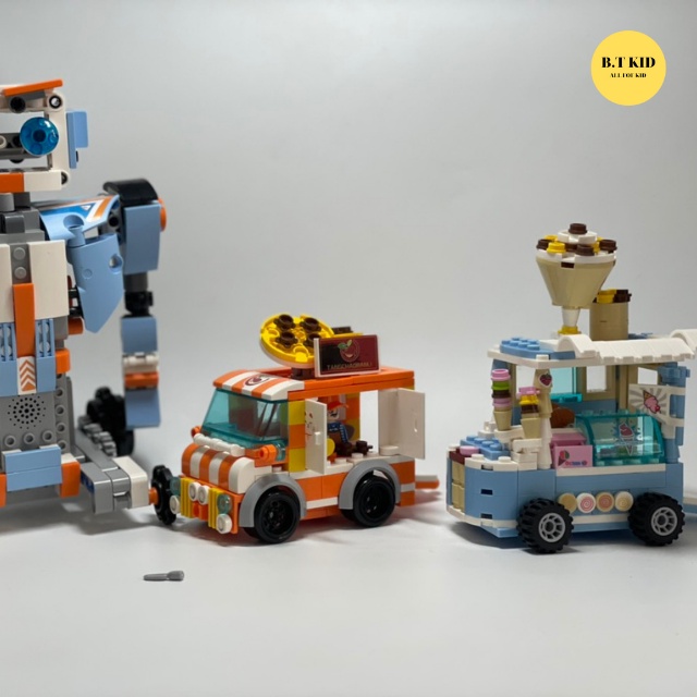 Lego city, đồ chơi lego lắp ráp mô hình cửa hàng, xe bán kem,đồ chơi giáo dục phù hợp bé 3-6 tuổi.B.T Kid