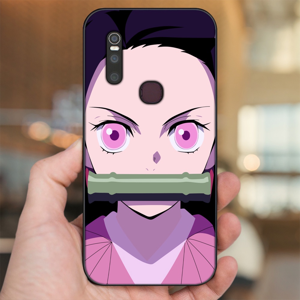 Ốp lưng Vivo V15 viền đen in hình Nezuko Kimetsu no Yaiba
