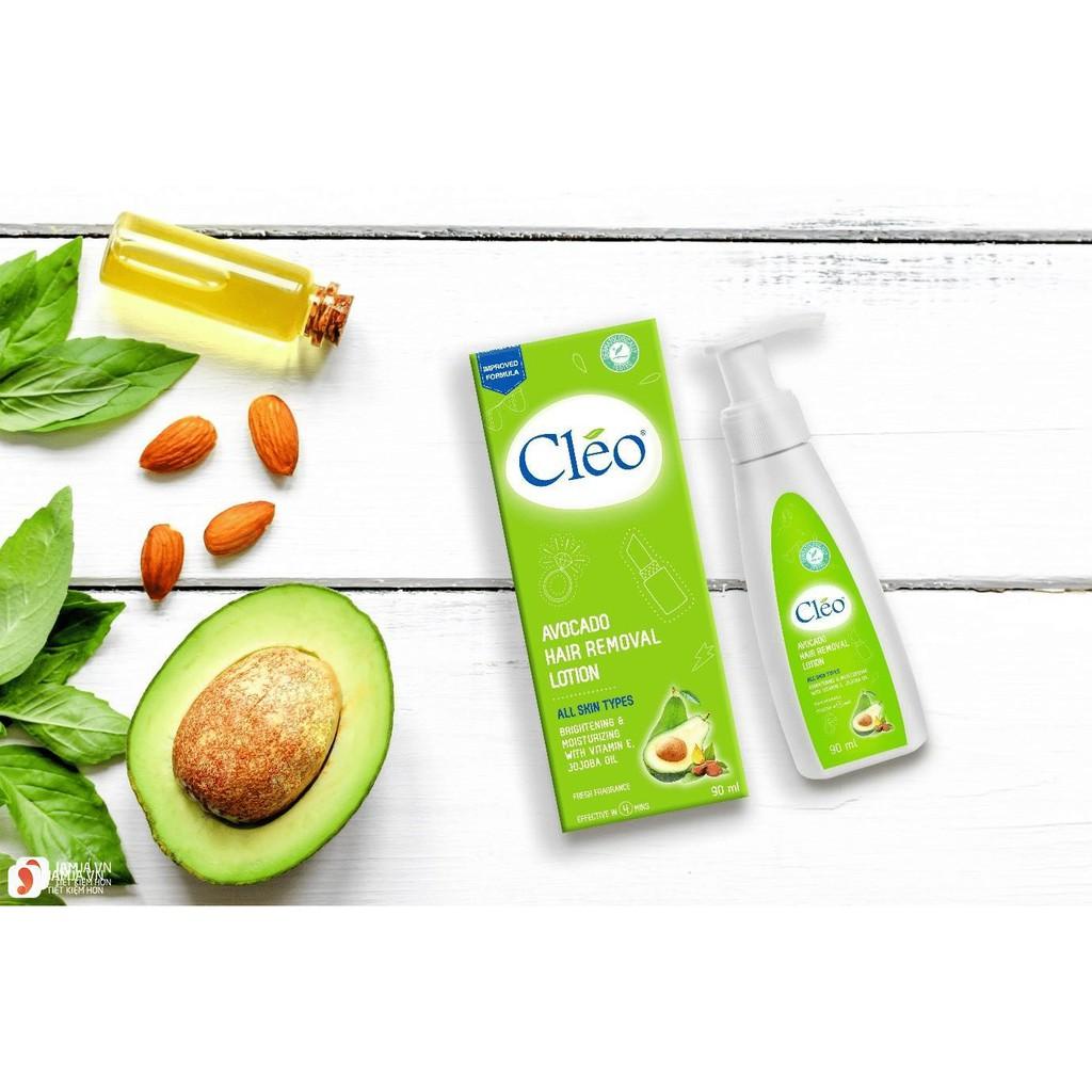 [Che Tên] Kem Bơ Tẩy Lông Dạng Sữa Cléo Chiết Xuất Từ Bơ 90ml Dành Cho Mọi Loại Da