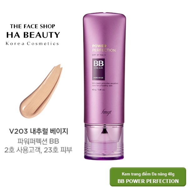 Kem nền che khuyết điểm kiềm dầu trang điểm đa năng BB Cream Power Perfection Hàn Quốc The Face Shop 20g SPF37 PA++ | BigBuy360 - bigbuy360.vn