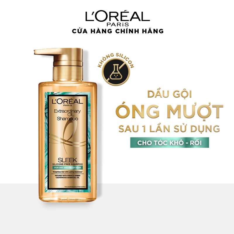 Dầu gội dưỡng tóc suôn mượt tóc cao cấp L'Oreal Paris Extraordinary Oil Smooth 440ml